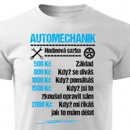 Tričko Automechanik - sazba